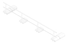 3D Documentation Image of Guardrail NonPenetrating KattsafeUSA Stackable InLine