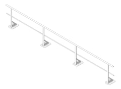 3D Shaded Image of Guardrail SurfaceMount KattsafeUSA