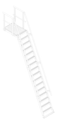 3D Documentation Image of Ladder Ship KattsafeUSA WithPlatform