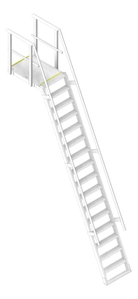 3D Shaded Image of Ladder Ship KattsafeUSA WithPlatform