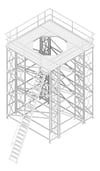 3D Documentation Image of Platform Modular KattsafeUSA CoolingTower Ladder Right