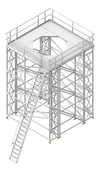 3D Shaded Image of Platform Modular KattsafeUSA CoolingTower Ladder Right