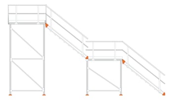 Left Image of Stair Modular KattsafeUSA 2Stages RightExit