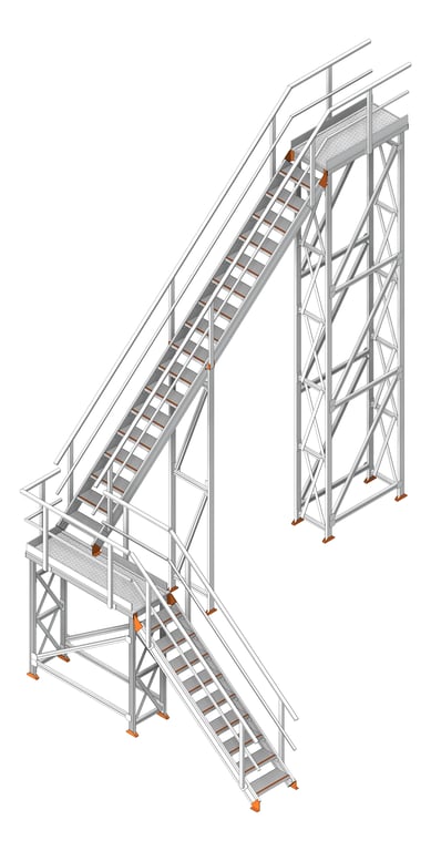 Stair Modular KattsafeUSA LShape 2Stages