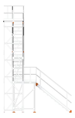 Front Image of Stair Modular KattsafeUSA LShape 2Stages RightExit