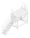 3D Documentation Image of Stair Modular KattsafeUSA Platform LeftExit