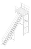 3D Documentation Image of Stair Modular KattsafeUSA Platform NoSupport LeftExit