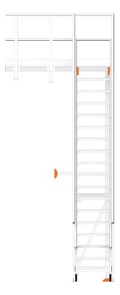Front Image of Stair Modular KattsafeUSA Platform NoSupport LeftExit