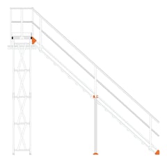 Left Image of Stair Modular KattsafeUSA Platform NoSupport RightExit