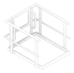 3D Documentation Image of Guardrail KattsafeUSA AccessHatchKit