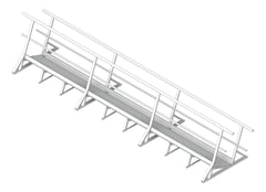 3D Shaded Image of Walkway KattsafeUSA Guardrail2Sides Levelled