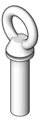 3D Shaded Image of AnchorPoint Kattsafe ConcreteMount RemovableEyeBolt