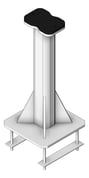 3D Shaded Image of AnchorPoint Kattsafe MegaPost StructuralMount CastInBase