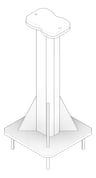3D Documentation Image of AnchorPoint Kattsafe MegaPost StructuralMount EpoxyAdhesive