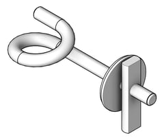 3D Shaded Image of AnchorPoint Kattsafe Pigtail LateralRestraint Retrofit