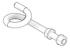 3D Documentation Image of AnchorPoint Kattsafe Pigtail LateralRestraint ThroughBolt