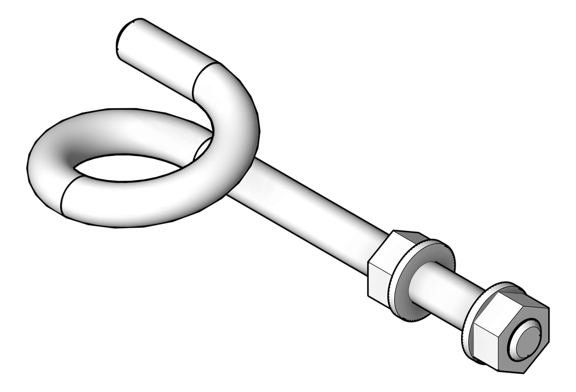 Image of AnchorPoint Kattsafe Pigtail LateralRestraint ThroughBolt