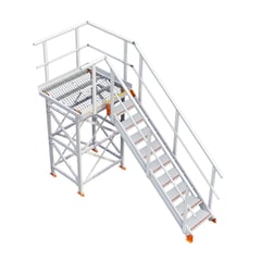 KS30L-Kattsafe-modular-platform-left-exit.jpg Image of Stair Modular Kattsafe Platform LeftExit