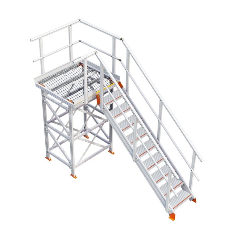 KS30L-Kattsafe-modular-platform-left-exit.jpg Image of Stair Modular Kattsafe Platform LeftExit