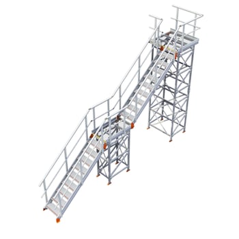 KS40L-Kattsafe-modular-2-stage-stairs-left-exit.jpg Image of Stair Modular Kattsafe 2Stages LeftExit