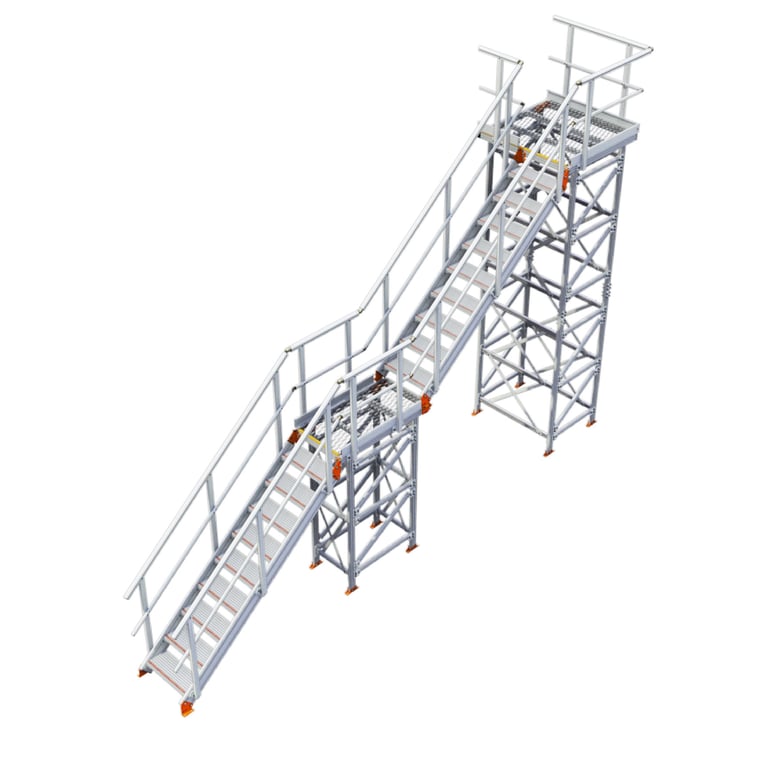 KS40L-Kattsafe-modular-2-stage-stairs-left-exit.jpg Image of Stair Modular Kattsafe 2Stages LeftExit