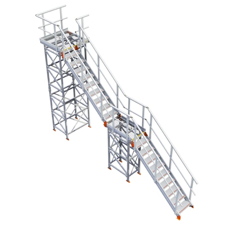 KS40R-Kattsafe-modular-2-stage-stairs-right-exit.jpg Image of Stair Modular Kattsafe 2Stages RightExit