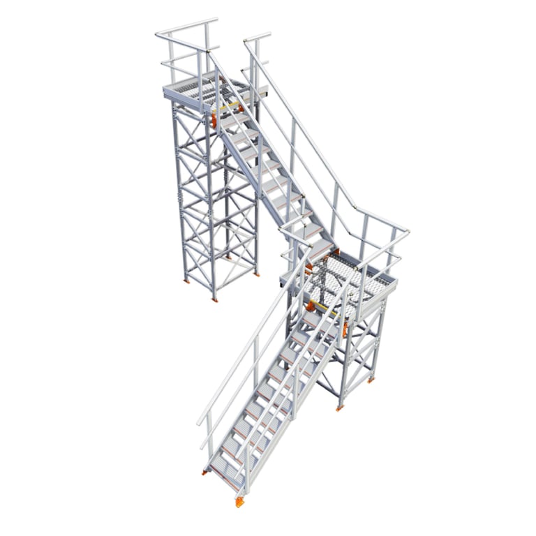 KS50R-Kattsafe-modular-2-stage-stairs-Lshape-right-exit.jpg Image of Stair Modular Kattsafe LShape 2Stages RightExit