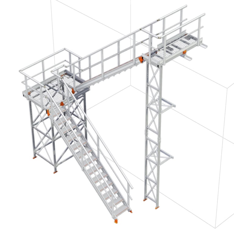 KS60L-Kattsafe-modular-2-stage-stairs-Ushape-left-exit.jpg Image of Stair Modular Kattsafe UShape 2Stages LeftExit