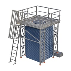 Kattsafe-modular-cooling-tower-ladder.jpg Image of Platform Modular Kattsafe CoolingTower Ladder Left