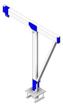 3D Shaded Image of FallProtection DavitBase Kattsafe FloorMount CastInBase