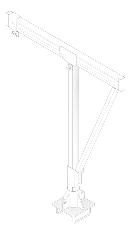 3D Documentation Image of FallProtection DavitBase Kattsafe FloorMount CastInCage