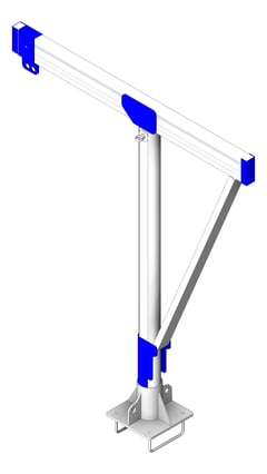 3D Shaded Image of FallProtection DavitBase Kattsafe FloorMount CastInCage