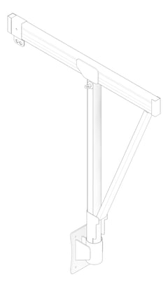 3D Documentation Image of FallProtection DavitBase Kattsafe WallMount
