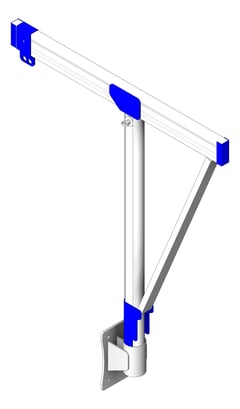 3D Shaded Image of FallProtection DavitBase Kattsafe WallMount