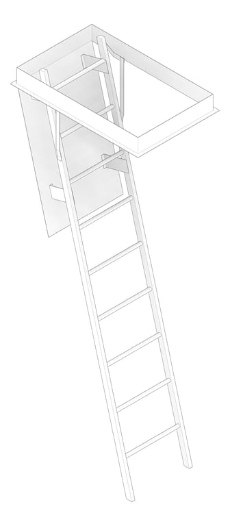 3D Documentation Image of Ladder FoldDown Kattsafe Commercial