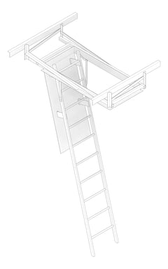 3D Documentation Image of Ladder FoldDown Kattsafe Maxi SuspensionKit