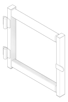 3D Documentation Image of Gate Kattsafe SelfClosing