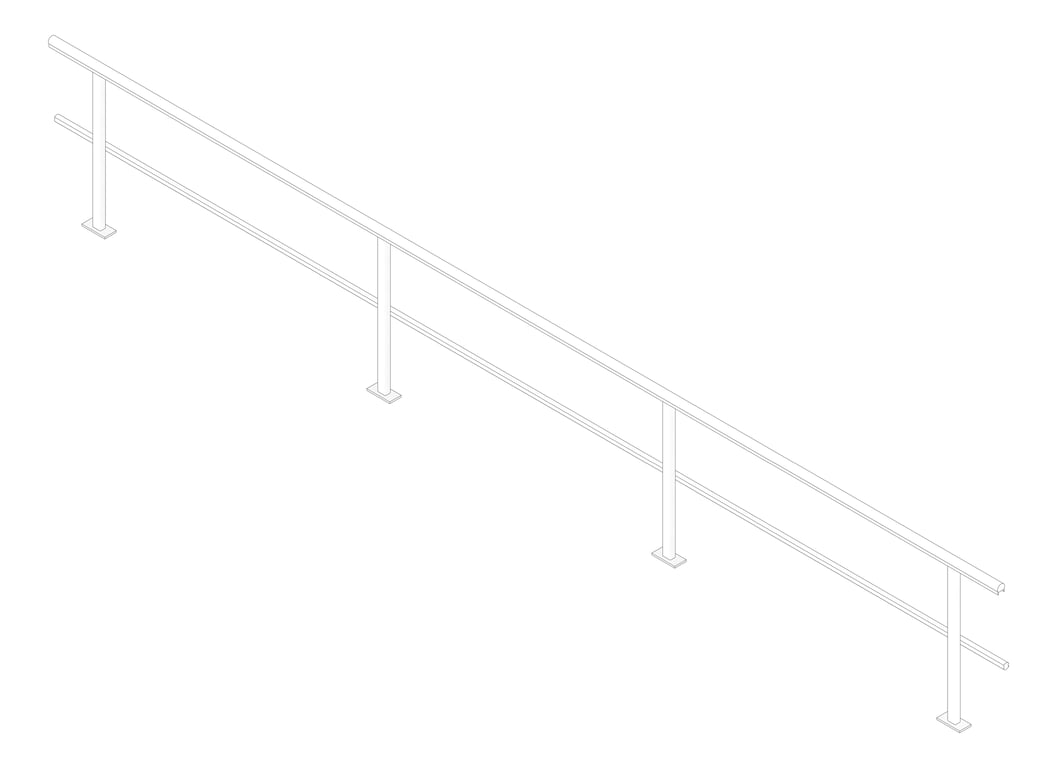 3D Documentation Image of Guardrail Kattsafe TopMount
