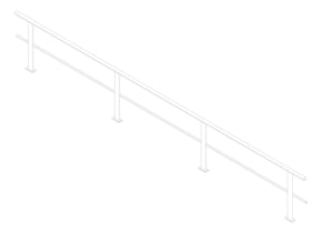 3D Documentation Image of Guardrail Kattsafe TopMount HeavyDuty