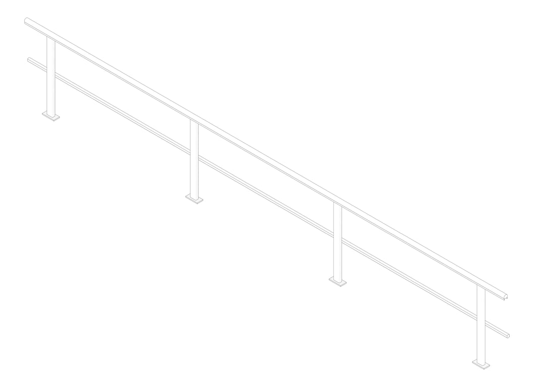 3D Documentation Image of Guardrail Kattsafe TopMount HeavyDuty