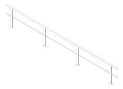 3D Shaded Image of Guardrail Kattsafe TopMount HeavyDuty