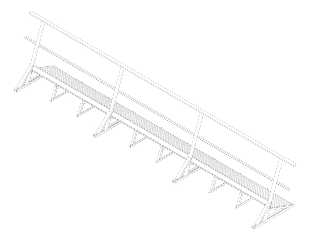 3D Documentation Image of Walkway Kattsafe Guardrail1Side Levelled