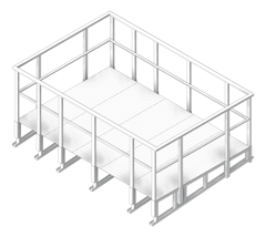3D Shaded Image of Platform HVAC Kattsafe MetalDeckMount