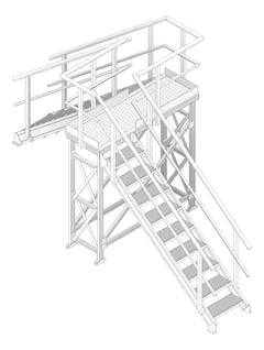 3D Documentation Image of Bridge Modular Kattsafe Left