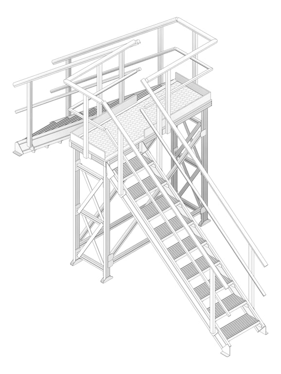 3D Documentation Image of Bridge Modular Kattsafe Left