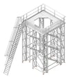 3D Shaded Image of Platform Modular Kattsafe CoolingTower Ladder Left