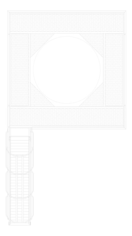 Plan Image of Platform Modular Kattsafe CoolingTower Ladder Left