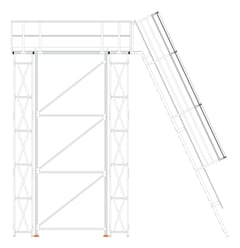 Left Image of Platform Modular Kattsafe CoolingTower Ladder Right