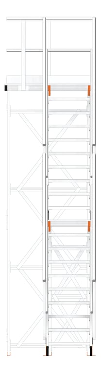Front Image of Stair Modular Kattsafe 2Stages LeftExit