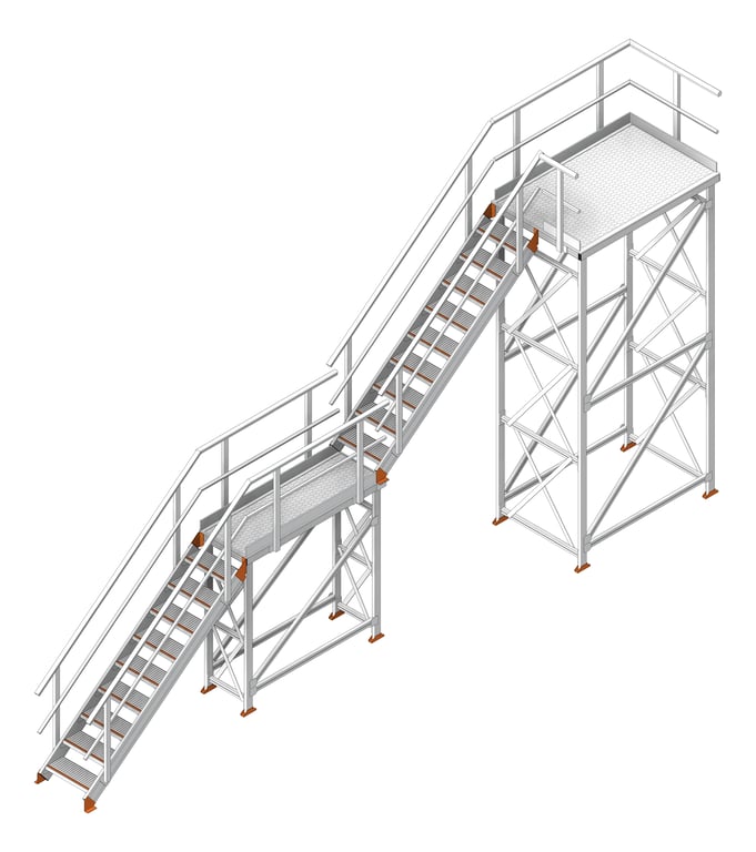 Navigate to Stair Modular Kattsafe 2Stages RightExit